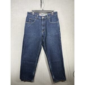 Anchor Blue Men's Baggy Loose Easy Jeans Size 32x30 Blue Denim Y2K Pants